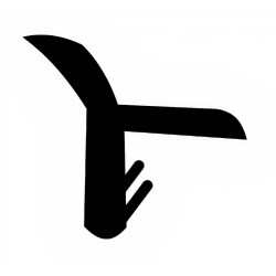 Perfil vedante/batente barra 552 p/portas de madeira, plástico bege LV2313C, A.15 x L.5 x C.2150 mm