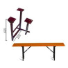 Par de pernas para banco articulado/desmontável, metal cinza (RAL 7035), A.420 x L.220 mm