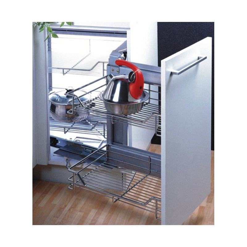 Canto mágico E4202 esquerdo com amortecedor, P.500 x A.550, porta 450, MOD.900 mm