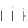 Kit amortecedor p/porta de roupeiro Easy Soft Terra S85, p/calha L.85 x A.40, p/placa E.16-19 mm, 15-25 Kg