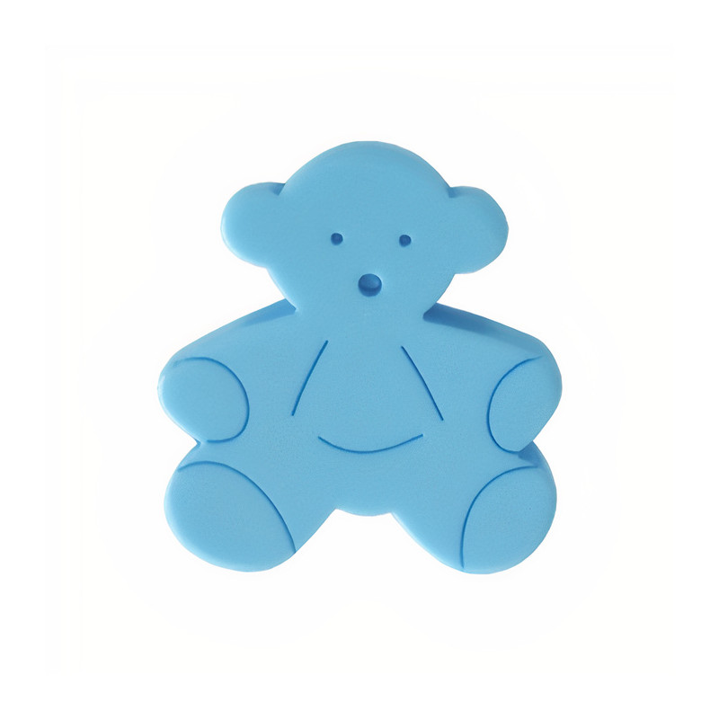 Puxador criança, urso Nesu 600AZ, metacrilato azul, 34 x 40 mm