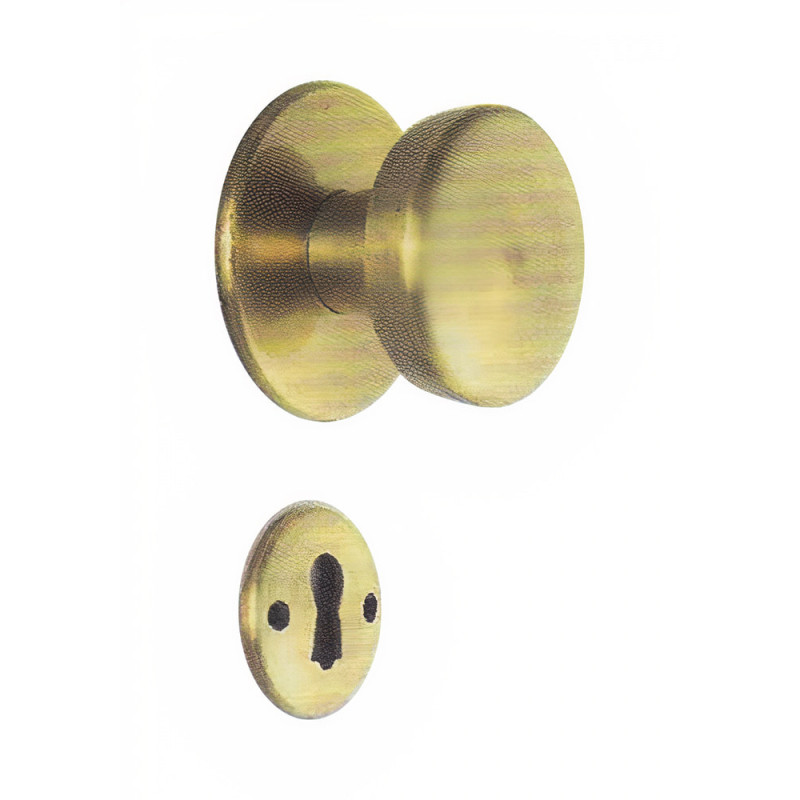 Puxador 2 espelhos redondos c/bola grande Sofima 483, zamak niquelado preto, P.55 x Ø.65/52/40 mm