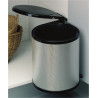 Stock-Off, balde lixo p/cozinha Gollinucci 276, tampa c/ab. aut., alu./pla. cinza, 13 lts, L.277 x P.277 x A.355, MOD.MÍN.400 mm