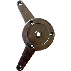 Pé para mesa, metálico cinza, base zamak, A.710 x Ø.60 mm