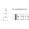 Dobradiça balanço com carrapeta Sofima 276 para porta, latão lacado, 3", A.75 x L.36 x E.2,8 mm, esquerda