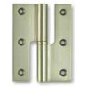 Dobradiça meio balanço rasa Sofima 306 para porta, latão niquelado mate, 3", A.75 x L.34 x E.2,8 mm, esquerda