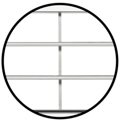 Grelha de ventilação com persianas quadradas HAFELE 571.77.200, plástico cromado polido, P(E).22 x C.458 X A.65 mm