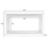 Grelha de ventilação para micro-ondas Artimol, plástico castanho, P.30 x C.595 x A.400 mm