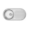 Lava louça RODI SEMI-DUETO, uma pia com escorredor reversível, inox não polido, encastrar, 847 x 444, MOD.450 mm
