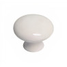 Puxador cerâmica, cogumelo redondo Nesu 457M0, porcelana branco, Ø.29 mm