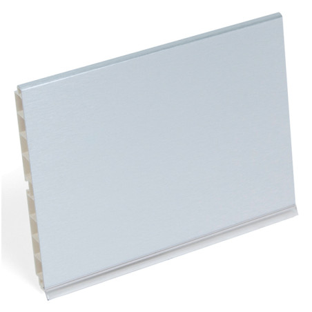 Rodapé para cozinha, plástico PVC revestido, alumínio anodizado satinado, 180 x 4000 mm
