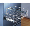 Gaveta com frente E4713 com amortecedor, ferro cromado, L.456 x P.430 x A.145, MOD.500 mm