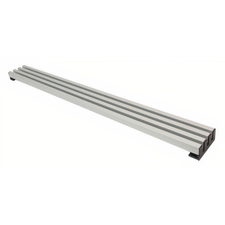 Grelha de ventilação p/forno/cozinha Artimol 4 elementos, encaixes plástico, perfil alumínio branco F133, P.25 x A.60 x L.600 mm