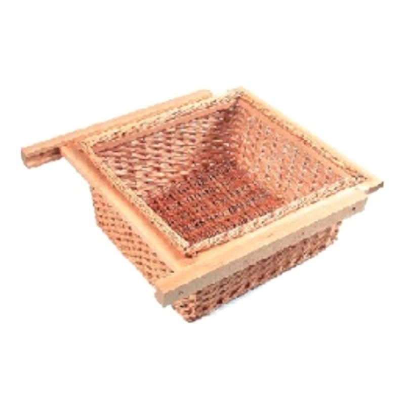 Cesto de verga WA32 com corrediças, madeira de faia, L.320 x P.450 x A.205, MOD.400 mm