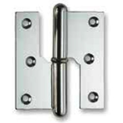 Dobradiça balanço lisa Sofima 202 para porta, zamak latonado, 3,5", A.88 x L.47 x E.3,5 mm, direita