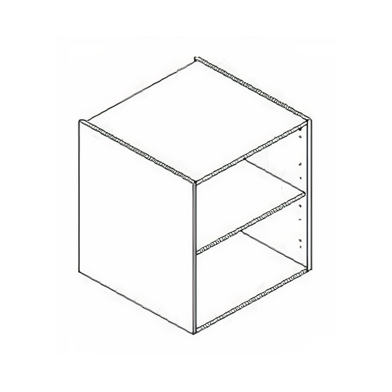 Kit/módulo inferior F204, melamina faia, aglomerado estrutura 16 costa 8, A.705 x P.580 x L.1200 mm