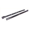 Corrediça de gaveta c/roda de nylon Murano T01A13450, extração parcial c/self close, aço castanho, suporta 25 kg, E.1 x C.450 mm