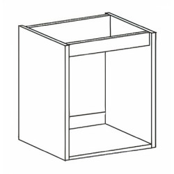 Kit/módulo inferior para lava louça Alvic, melamina cinza, aglomerado estrutura 16 costa 8, A.700 x P.580 x L.900 mm