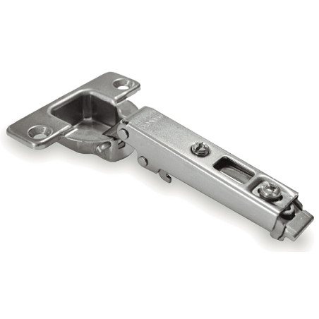 Dobradiça reta com clic DANCO F50080/92P44 P, braço em aço niquelado, copo Ø.35 furação 48 mm com mola invertida, abertura 110º