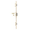Fechadura de embutir segurança 3 pontos fecho frontal UCEM 2560 p/portas blindadas, dourado, distância testa á broca de 60 mm