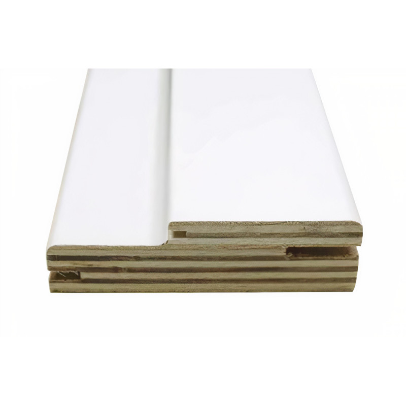 Aro com rebaixo, contraplacado revestido a CPL branco, C.2150 x E.30 x L.160 mm