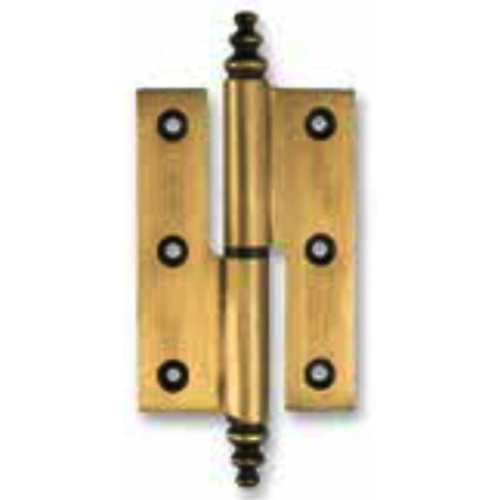 Dobradiça meio balanço com carrapeta Sofima 282 para porta, latão bronze, 3,5", A.87,5 x L.34 x E.3 mm, direita