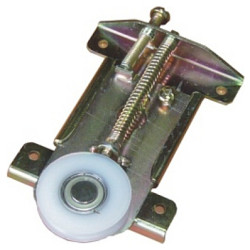 Rolete inferior roda fêmea 10335 F090 para porta de roupeiro, chapa de ferro zincado amarelo, baixo 80 mm