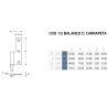 Dobradiça meio balanço com carrapeta Sofima 230 para porta, zamak niquelado preto, 2,5", A.63 x L.31 x E.3 mm, esquerda