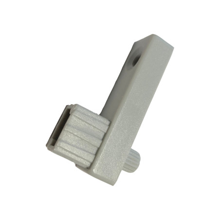 Topo p/perfil de reforço p/kit forno/lava louça, plástico cinza, c/bucha