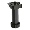 Pé para cozinha octogonal com afinação JUYPAL 59558, plástico PP polipropileno preto, sem bucha, A.120-160 mm