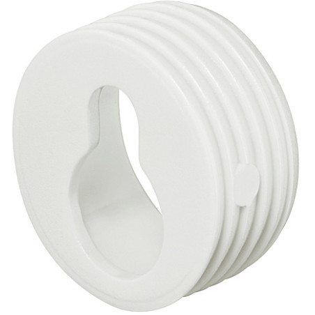 Suporte de moldura com entrada tipo fechadura HAFELE 290.51.720, para embutir, plástico branco, Ø.20 x E.2 x P.10 mm