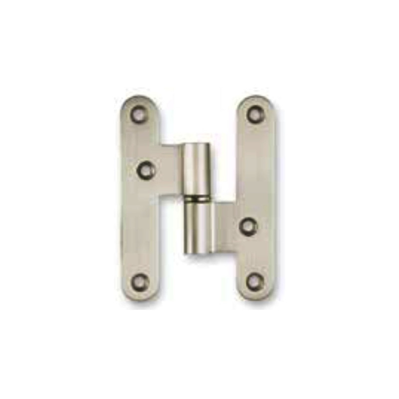 Dobradiça balanço tipo Europeia rasa Sofima 3033 para porta, latão niquel Escovado, 4", A.110 x L.45,65 x E.3 mm, direita
