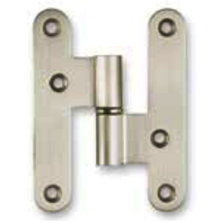 Dobradiça balanço tipo Europeia rasa Sofima 3033 para porta, latão niquel Escovado, 4", A.110 x L.45,65 x E.3 mm, direita
