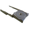 Base TV rotativa com corrediça de 2 lanços, C.325/695 x L.364 x A.54, base 260 x 260 mm