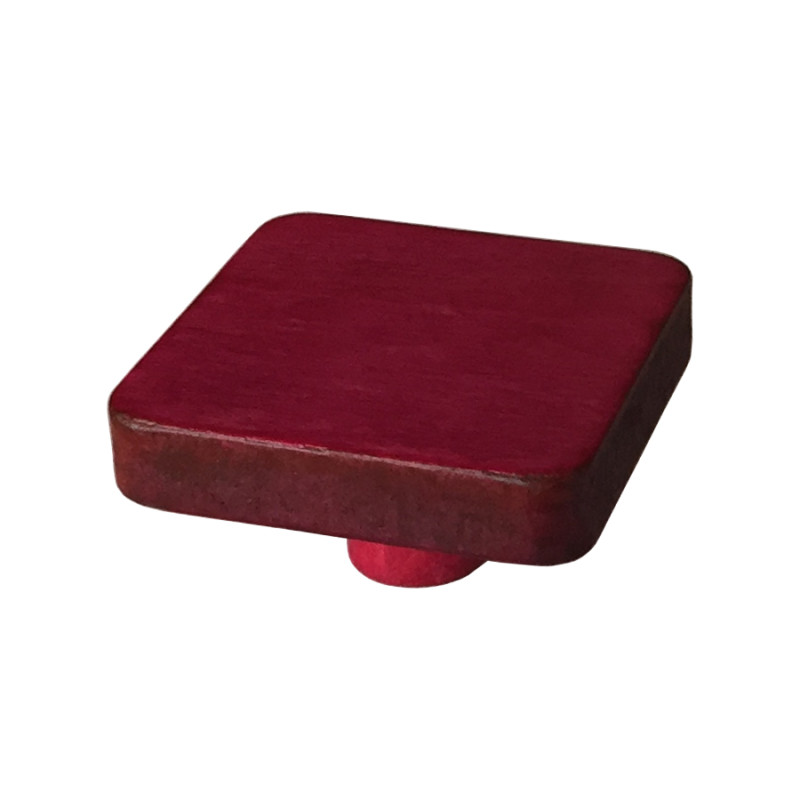 Puxador natureza, cogumelo quadrado Nesu 431AM, madeira amarelo, 1 furo, A.22 x L.40 x C.40 mm