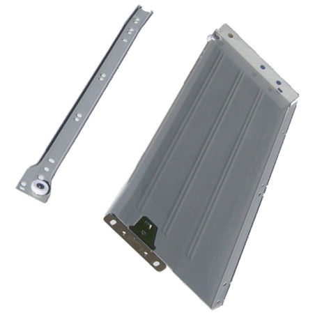 Corrediça com lenço metálico de gaveta LG888, self close, branca, C.400 x A.085 mm