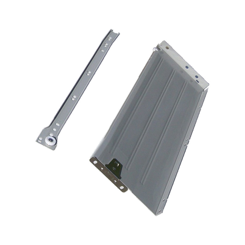 Corrediça com lenço metálico de gaveta LG888, self close, cinza, C.450 x A.120 mm