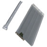 Corrediça com lenço metálico de gaveta LG888, self close, cinza, C.450 x A.120 mm