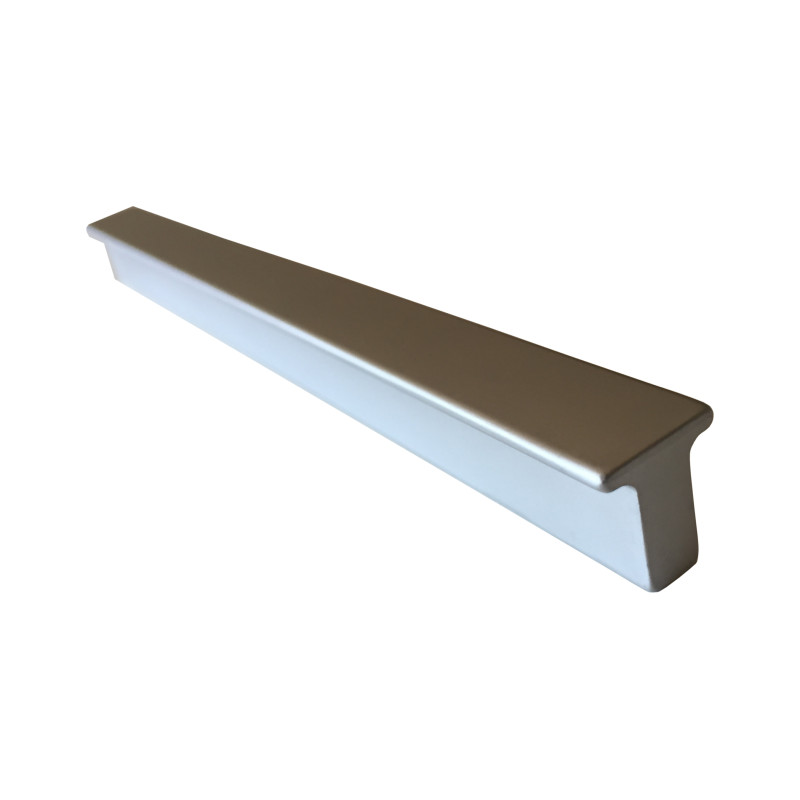 Puxador atual, barra rectangular T SM 655, zamak cromado mate, 2 furos distância 128, C.150 x L.13 x A.14 mm