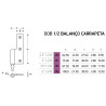 Dobradiça meio balanço com carrapeta Sofima 281 para porta, latão polido, 3", A.75 x L.30 x E.2,8 mm, esquerda