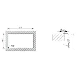 Lava louça RODI BIG ONE, uma pia sem escorredor, inox polido, encastrar, 860 x 510, MOD.900 mm