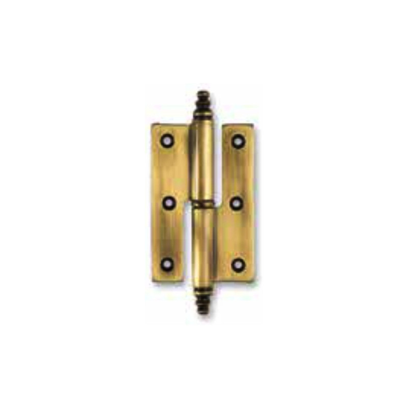 Dobradiça meio balanço com carrapeta Sofima 230 para porta, zamak niquelado preto, 2,5", A.63 x L.31 x E.3 mm, esquerda