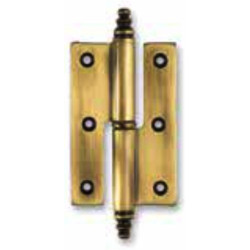 Dobradiça meio balanço com carrapeta Sofima 230 para porta, zamak niquelado preto, 2,5", A.63 x L.31 x E.3 mm, direita