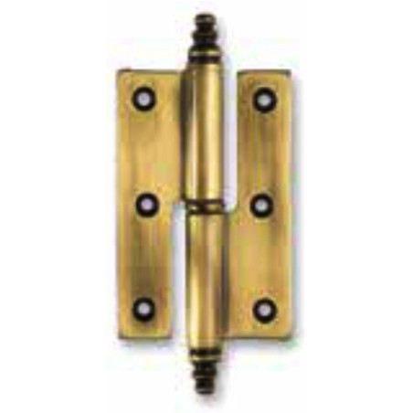 Dobradiça meio balanço com carrapeta Sofima 230 para porta, zamak niquelado preto, 2,5", A.63 x L.31 x E.3 mm, direita