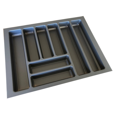 Porta talheres p/gaveta VISIO KO 700, plástico antracite, A.52 x L.585-630 x P.445-480, MOD.700 mm