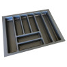 Porta talheres p/gaveta VISIO KO 700, plástico antracite, A.52 x L.585-630 x P.445-480, MOD.700 mm