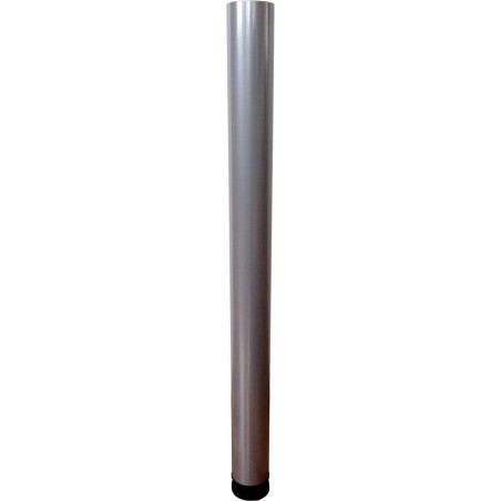 Pé para mesa, metálico cinza, base zamak, A.710 x Ø.60 mm