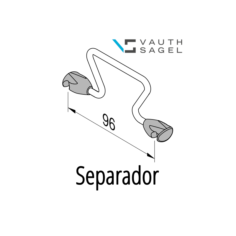 Separador para VAUTH-SAGEL VS SUB Slim K150, cromado