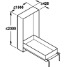 Ferragem para cama rebatível HAFELE 271.95.203, construção longitudinal (par)
