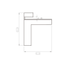 Suporte de prateleira pelicano, satinado, regulável 4-30, A.84-114 x P.68 mm